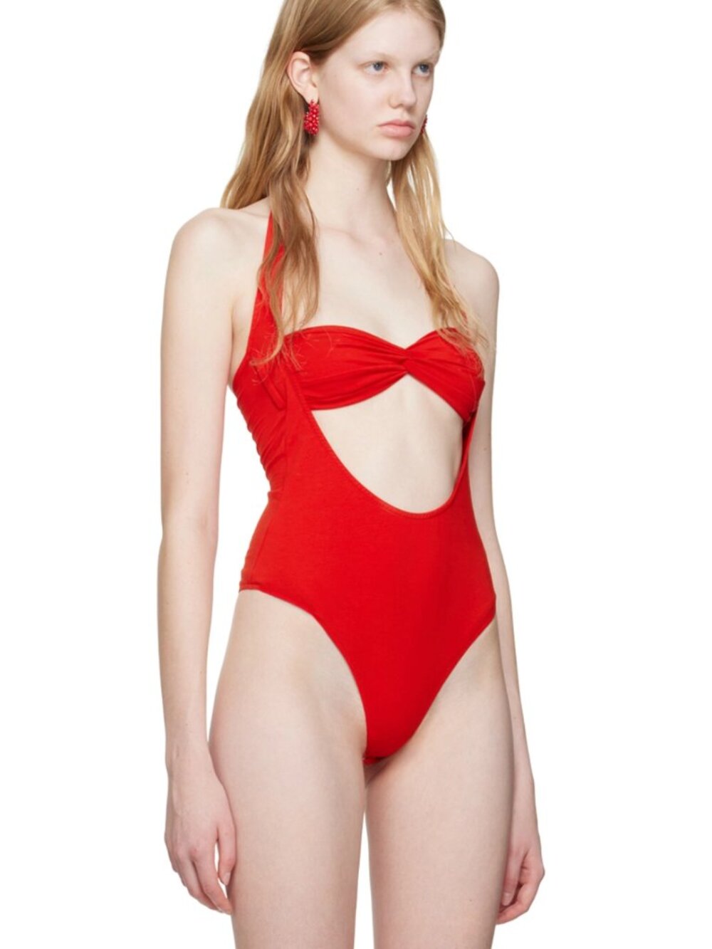 Beaufille Baes Bodysuit Size S Red Halter - Picture 2 of 10
